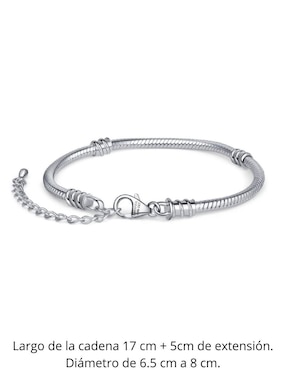 Pulsera Mayfer Joyería Mundial de plata con acabado pulido