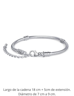 Pulsera Mayfer Joyería Mundial de plata con acabado pulido