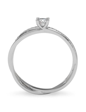 Anillo de compromiso de oro 14 k Amelie Joyas