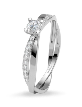 Anillo de compromiso de oro 14 k Amelie Joyas