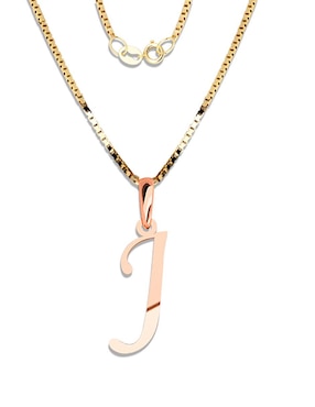 Dije De Letras Amore Mio De Oro Rosa 14 K