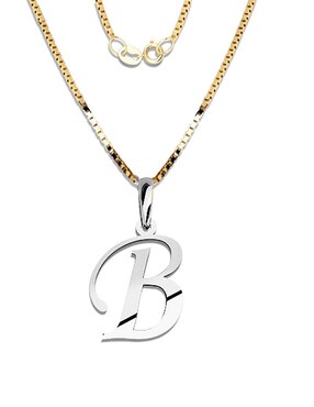 Dije De Letras Amore Mio De Oro Blanco 14 K