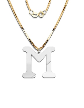 Dije De Letras Amore Mio De Oro Blanco 14 K