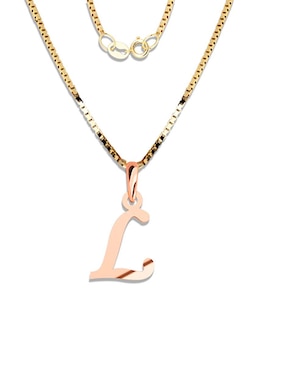 Dije De Letras Amore Mio De Oro Rosa 14 K