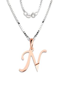 Dije De Letras Amore Mio De Oro Rosa 14 K