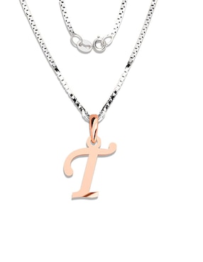 Dije De Letras Amore Mio De Oro Rosa 14 K