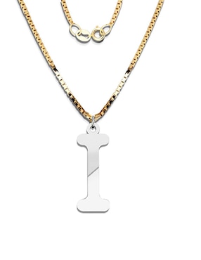 Dije De Letras Amore Mio De Oro Blanco 14 K