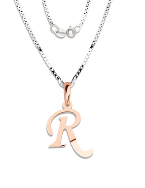 Dije De Letras Amore Mio De Oro Rosa 14 K