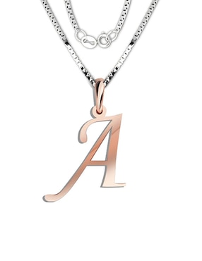 Dije De Letras Amore Mio De Oro Rosa 14 K