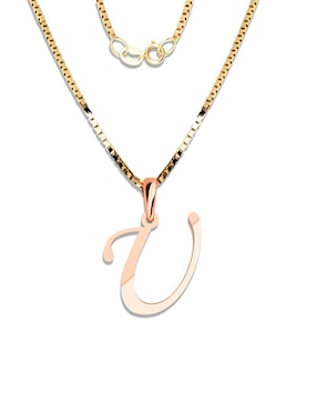 Dije De Letras Amore Mio De Oro Rosa 14 K