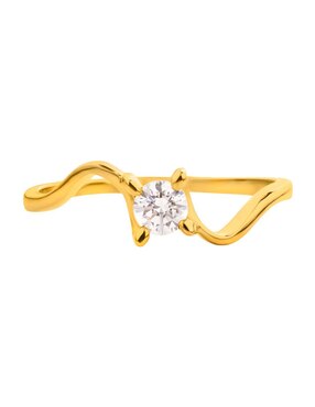 Solitario Amore Mio 14 K De Oro Amarillo Tipo De Gema Diamante