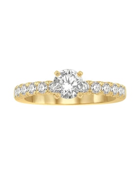 Solitario Amore Mio 14 K De Oro Amarillo Tipo De Gema Diamante