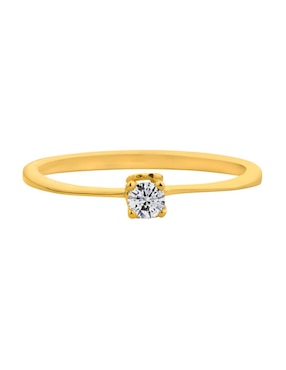 Solitario Amore Mio 14 K De Oro Amarillo Tipo De Gema Diamante