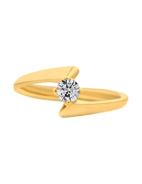 Solitario Amore Mio 14 K De Oro Amarillo Tipo De Gema Diamante