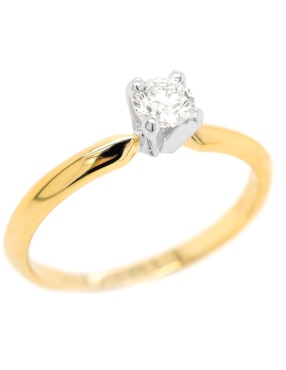 Anillo Solitario Oro 14k IDC Diamante