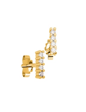 Broqueles Amore Mio De Oro Amarillo 14 K Diamante