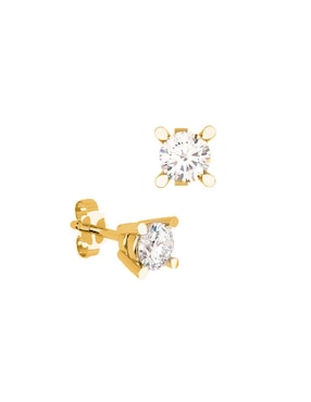 Broqueles Amore Mio De Oro Amarillo 14 K Diamante