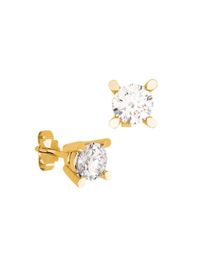 Broqueles Amore Mio De Oro Amarillo 14 K Diamante