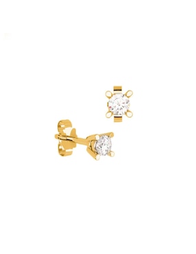 Broqueles Amore Mio De Oro Amarillo 14 K Diamante