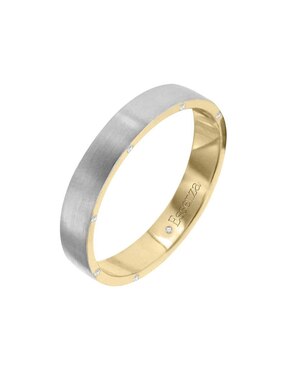 Argolla Essenza Bellisa 14 K De Oro Amarillo Diamante