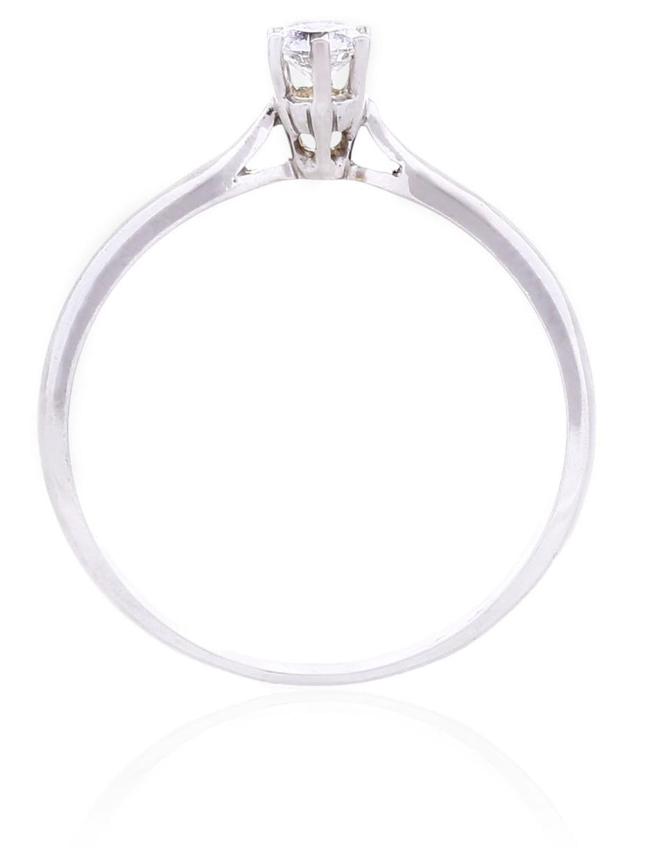 Solitario de oro blanco 14 k diamante 11