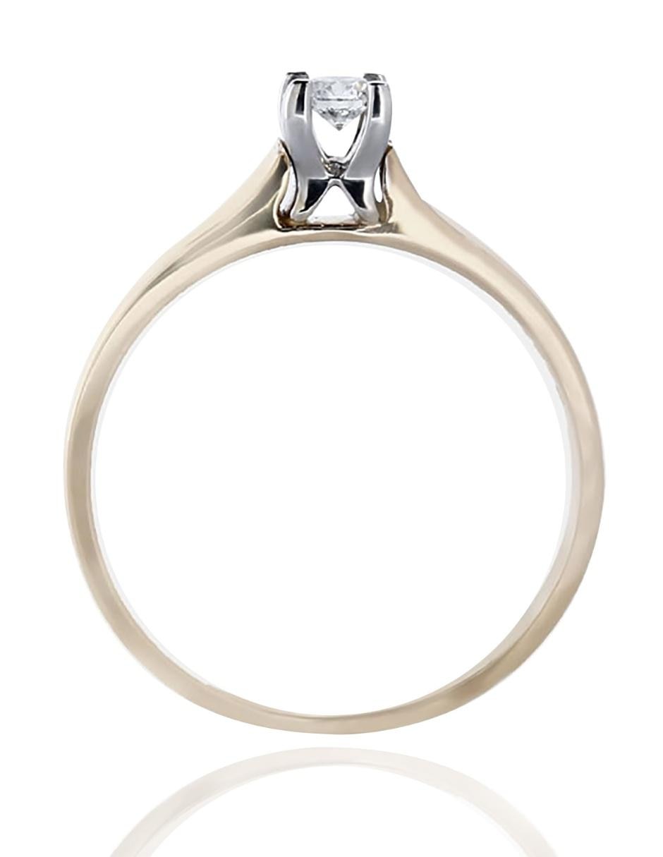 Solitario de oro 14 k diamante 13