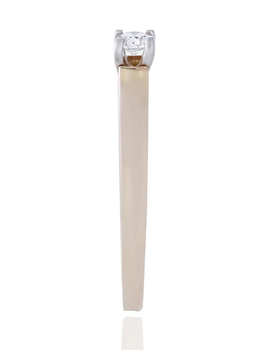 Solitario de oro 14 k diamante 14