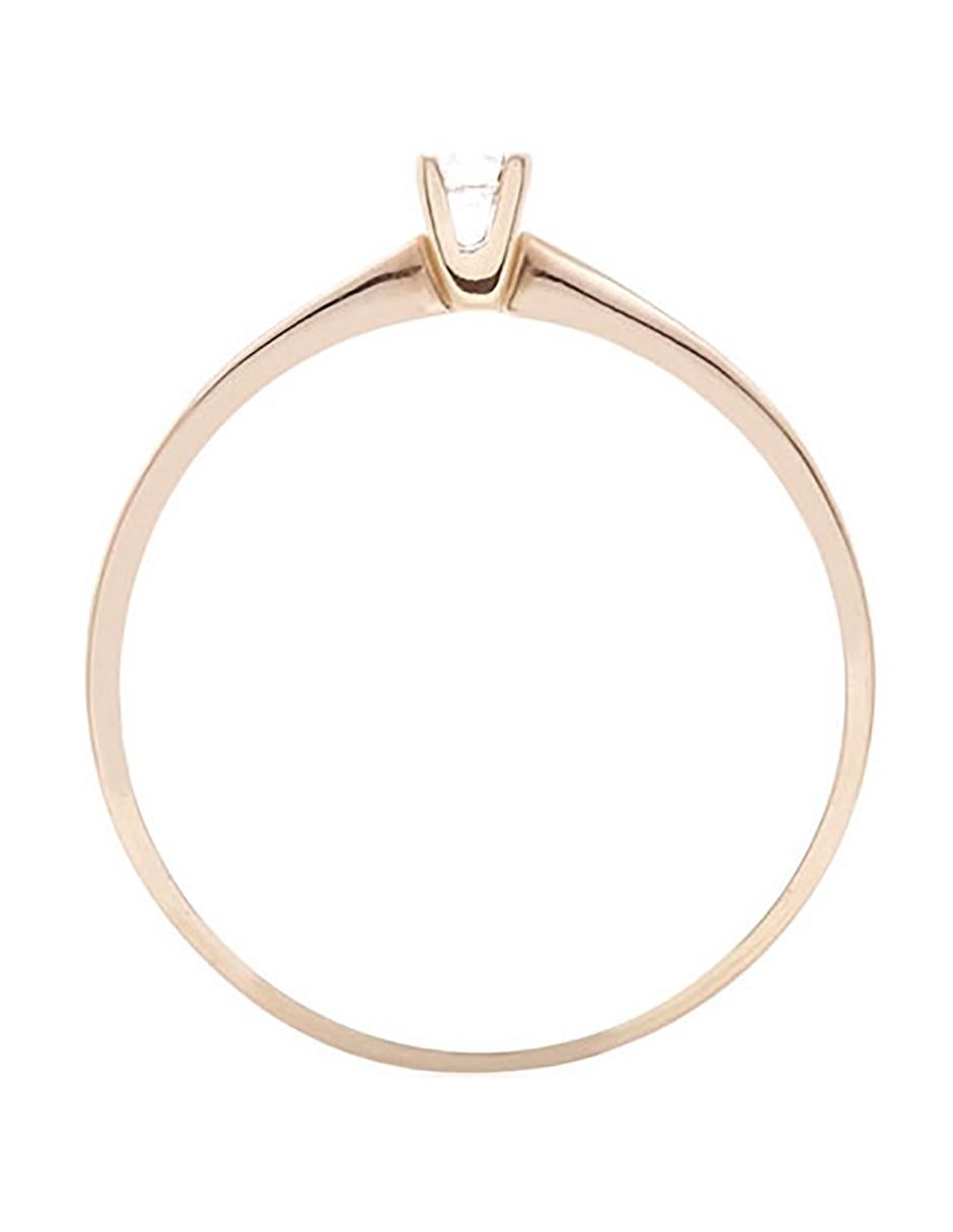 Anillo de compromiso de oro 14 k diamante 4