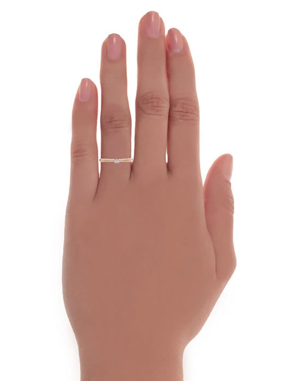 Anillo de compromiso de oro 14 k diamante 8