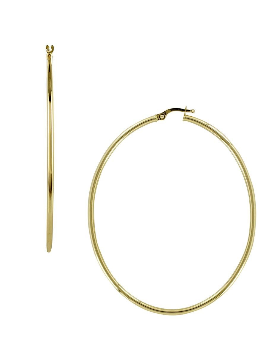 Arracadas de oro 14 K con acabado brillante zirconia 2