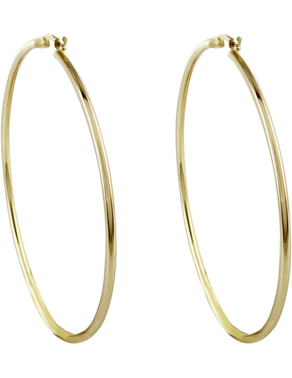 Arracadas de oro 14 K con acabado brillante zirconia 7