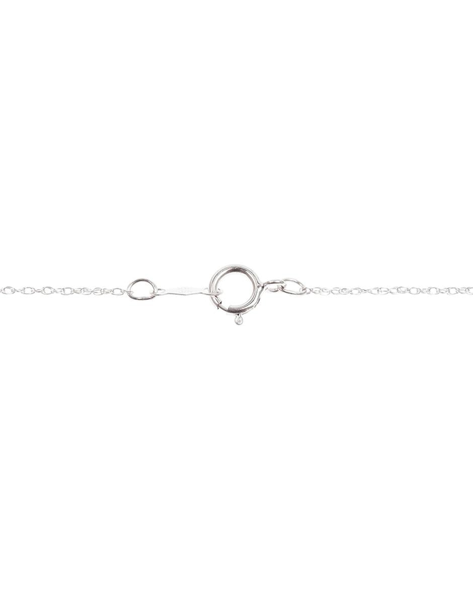 Collar de Corazón de oro blanco 14 K 4