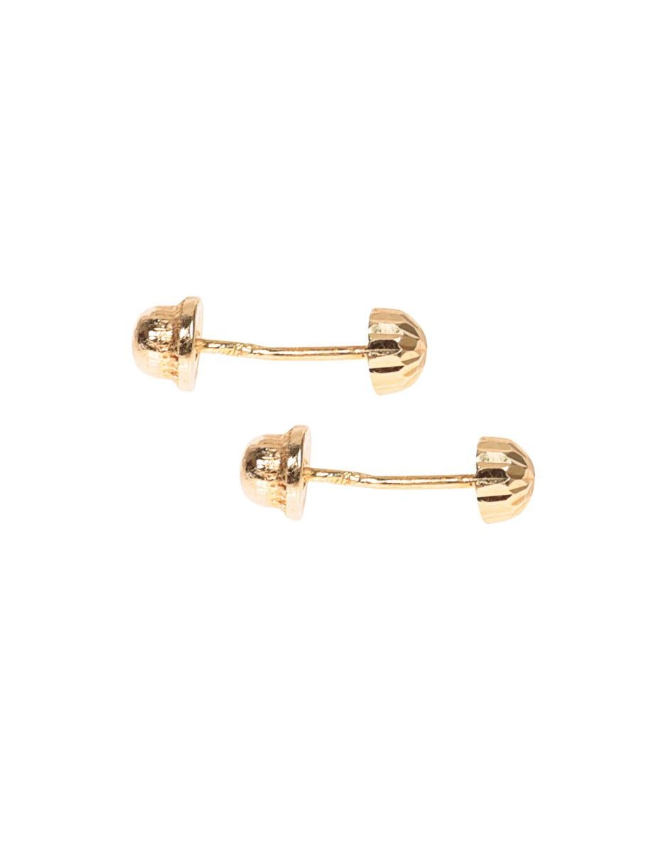 Broqueles de oro amarillo 14 K con acabado brillante 4
