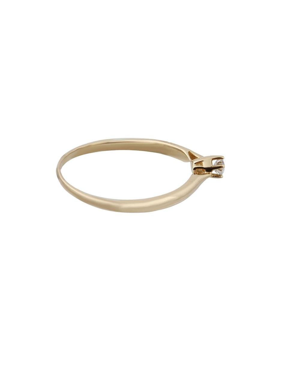 Anillo de compromiso de oro blanco 14 k diamante 8