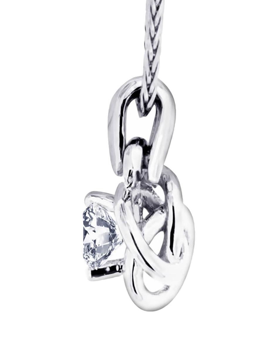 Dije de oro blanco 14 K diamante 2