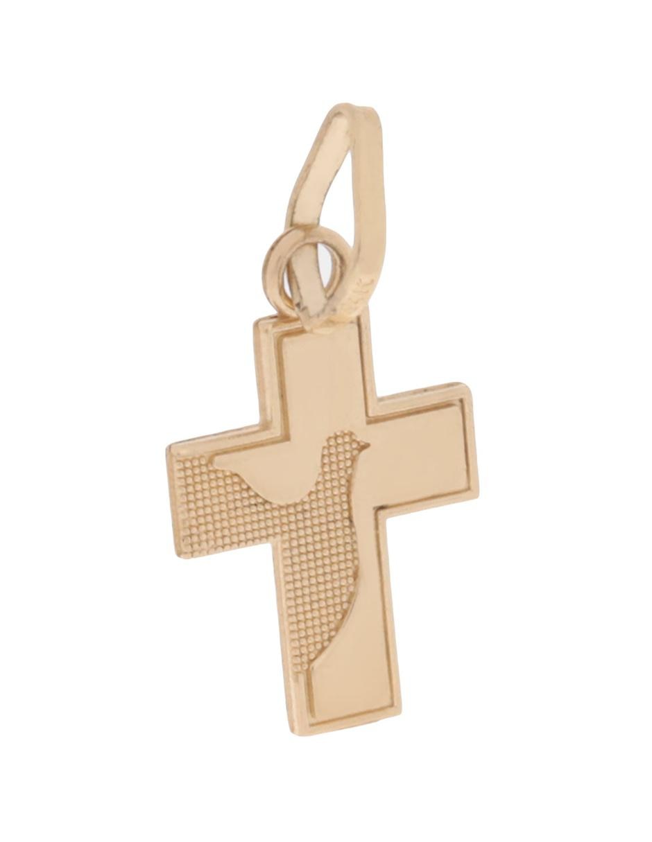 Dije de cruz de oro rosa 14 K 2