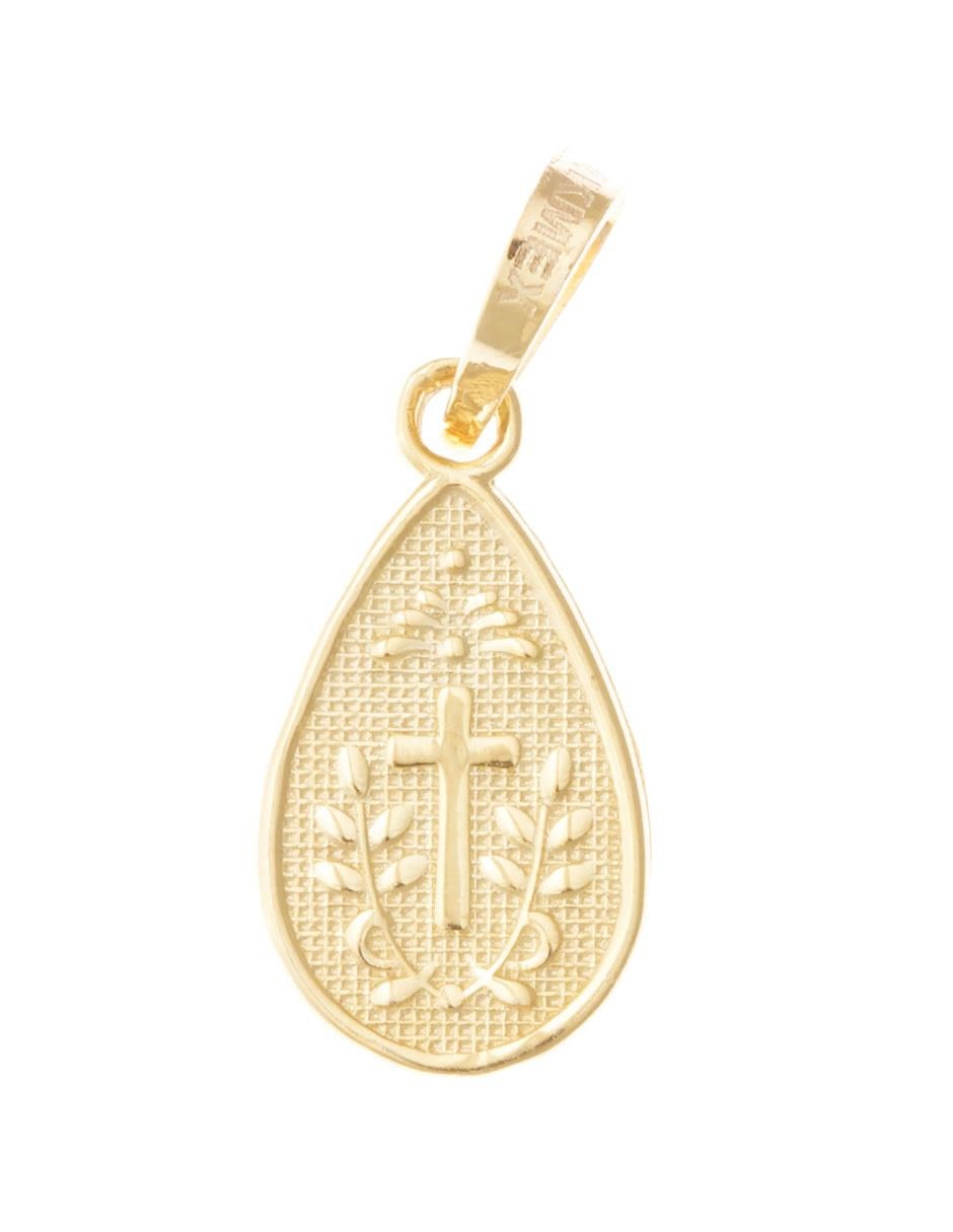 Medalla virgen de guadalupe de oro amarillo 14 K 2
