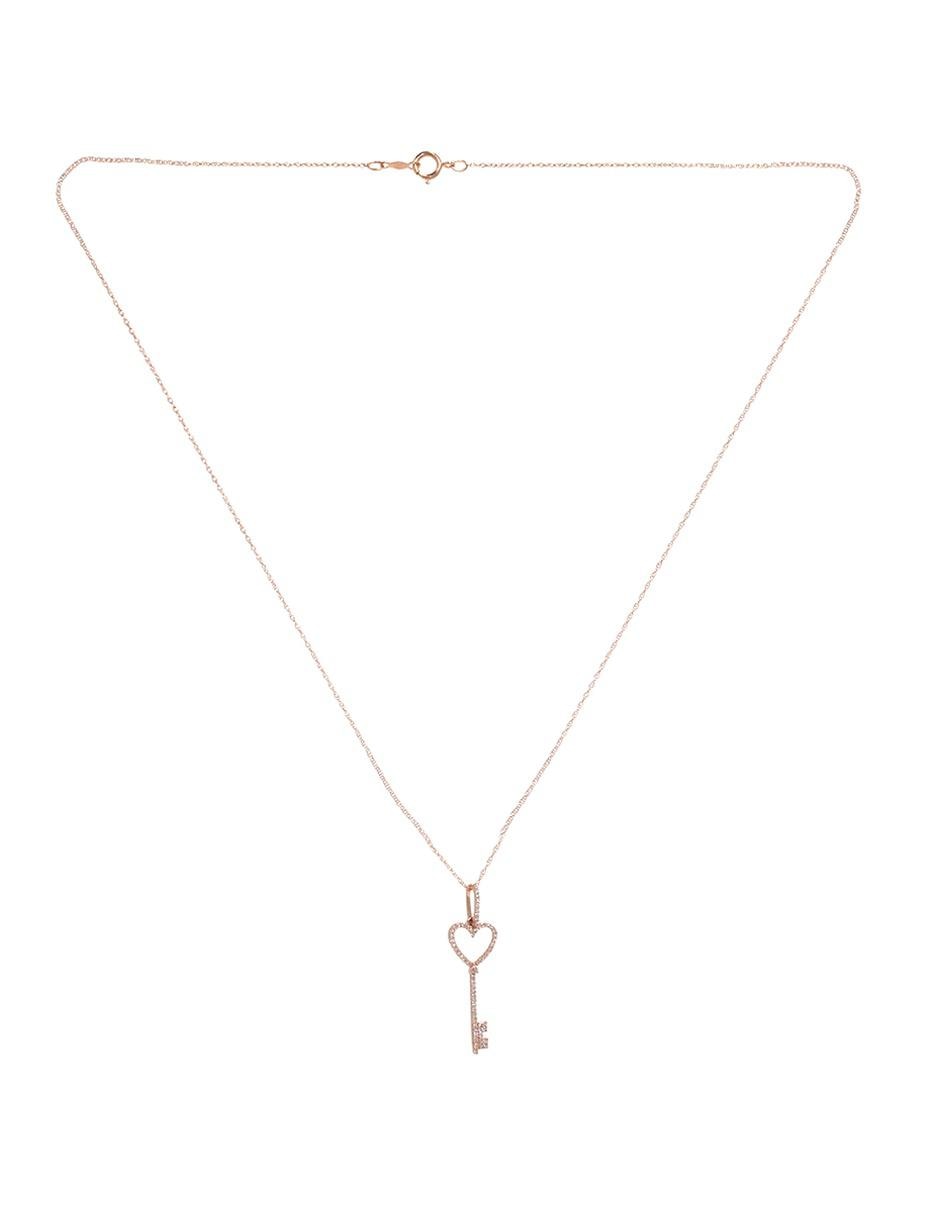 Collar Corazón de oro rosa 14 K