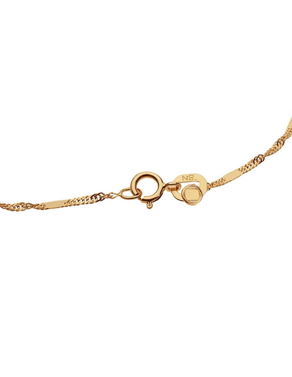 Pulsera de oro amarillo 14 k con acabado esmaltado 2