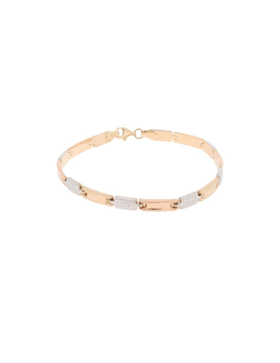 Pulsera de oro 14 k con acabado esmaltado