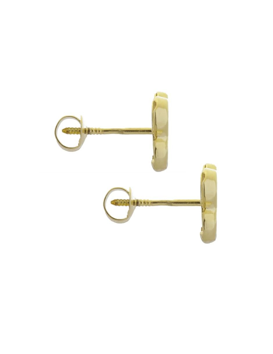 Broqueles de oro 14 K con acabado brillante madre perla 2