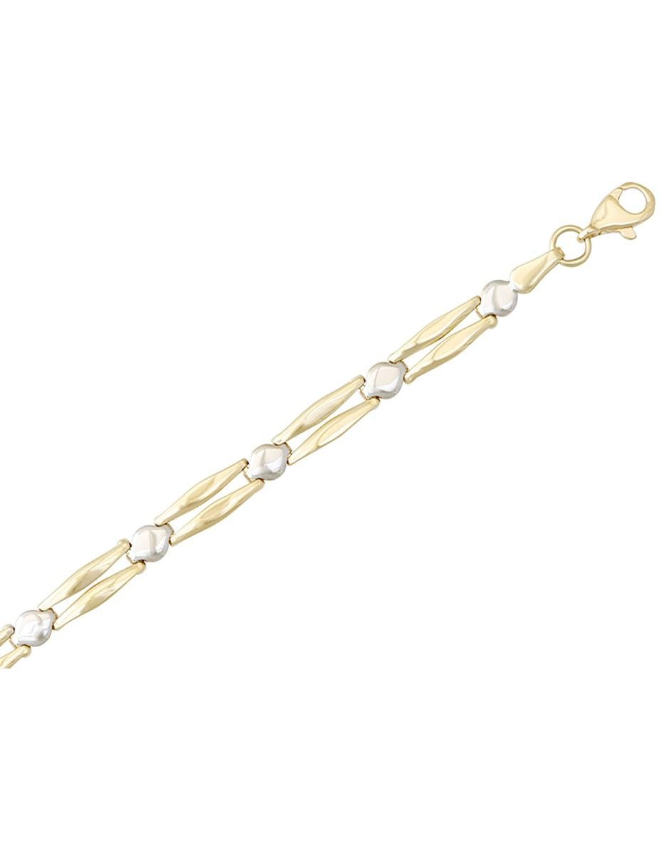 Pulsera de oro amarillo 14 k con acabado esmaltado 3