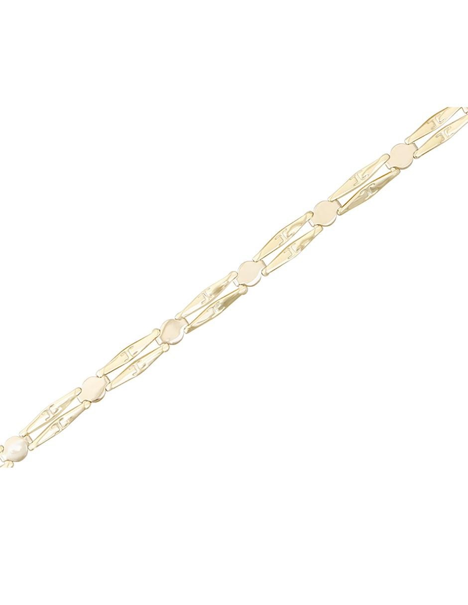 Pulsera de oro amarillo 14 k con acabado esmaltado 4
