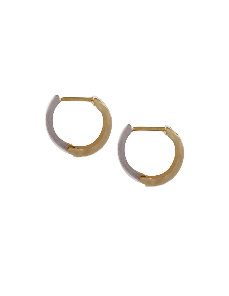 Aretes de oro florentino 14 K con acabado brillante 2
