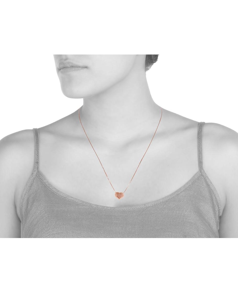 Colgante Y Dije de corazón de oro rosa 14 K 2