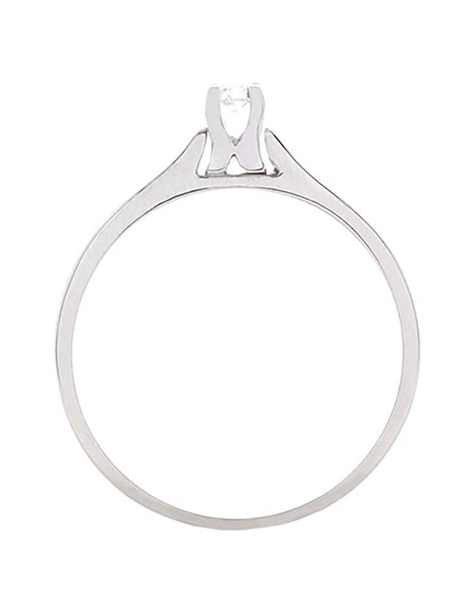 Anillo de compromiso de oro blanco 14 k diamante 3