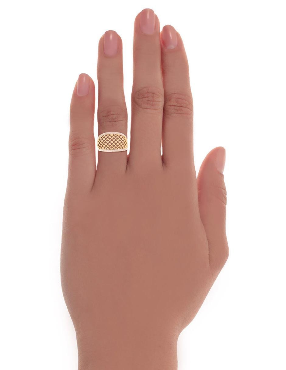 Anillo 14 k de oro amarillo pulido 9