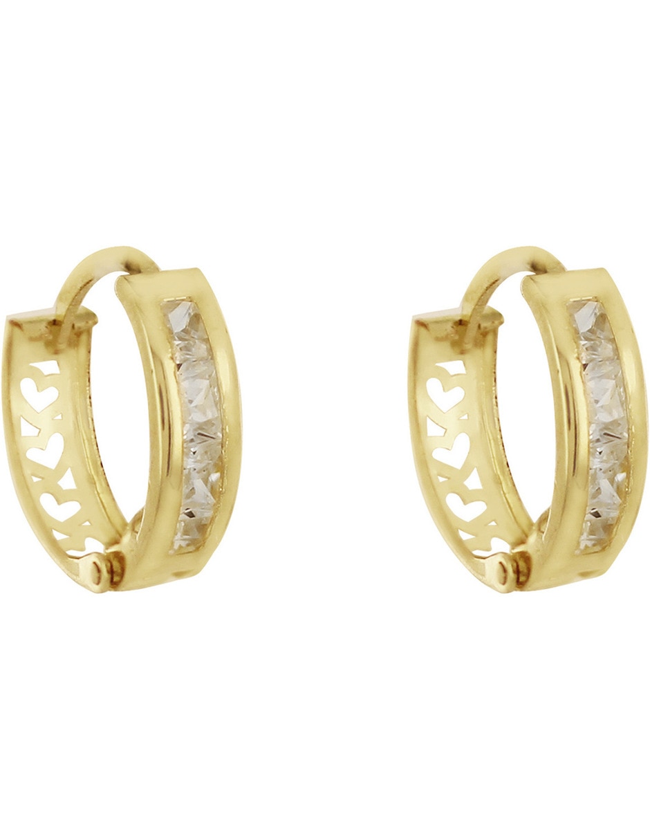 Aretes largos Unoaerre de oro amarillo 14 k