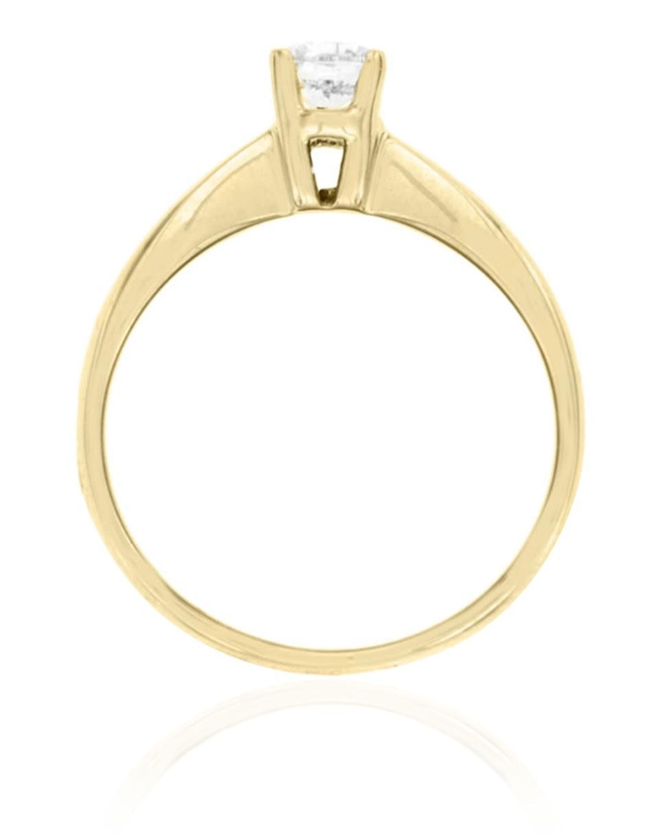 Solitario de oro 18 k Lucca diamante 9