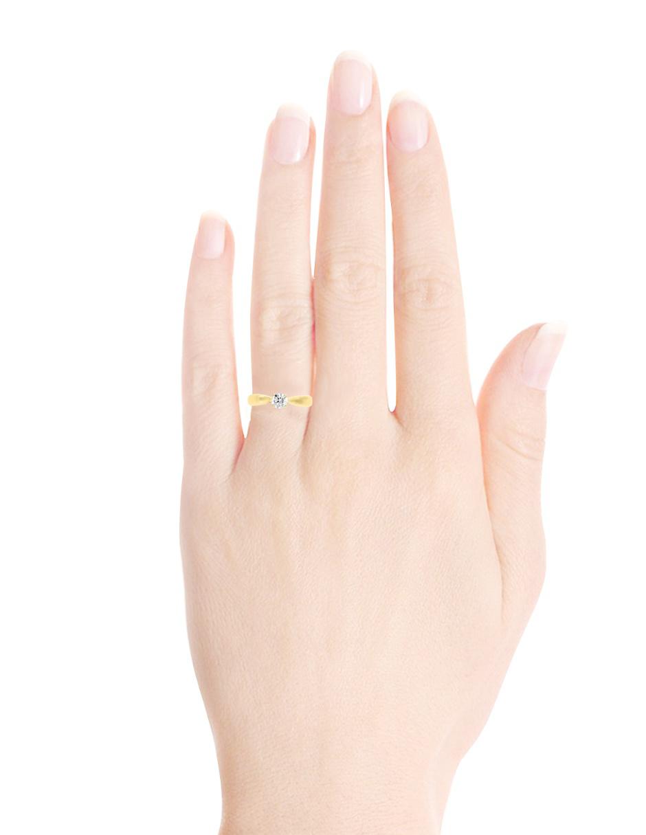 Solitario de oro 18 k Lucca diamante 10